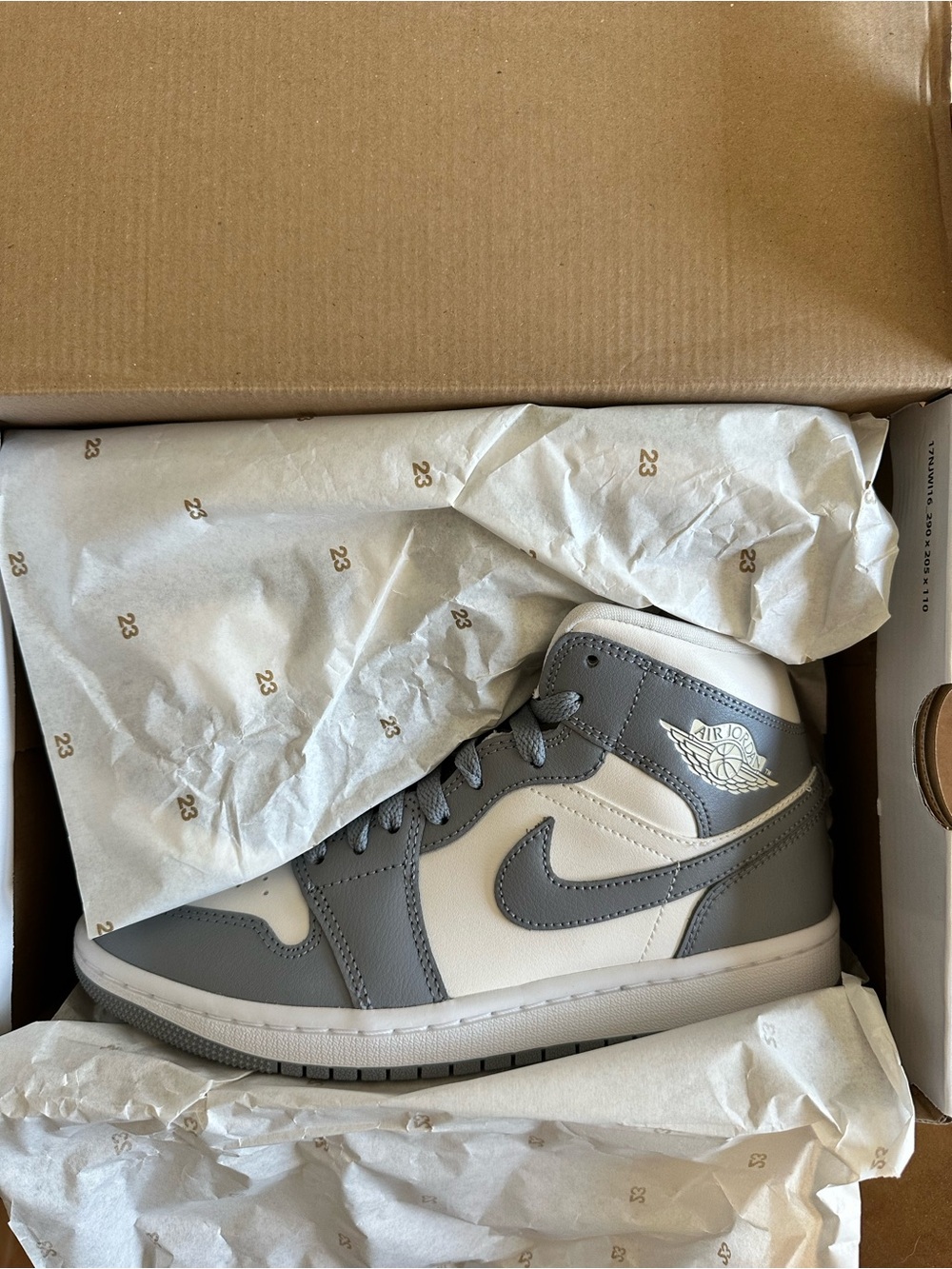Jordan High Top Sneakers in Gray and White